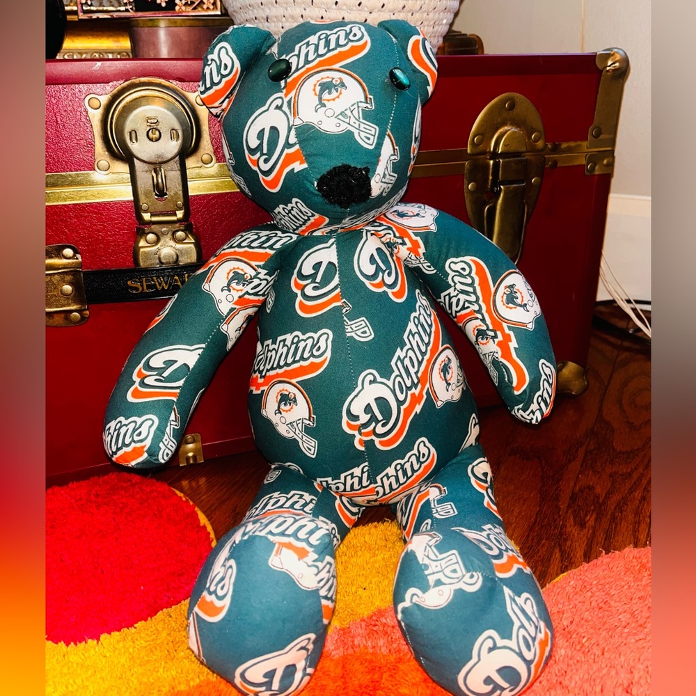 Custom Miami Dolphins Teddy Bear